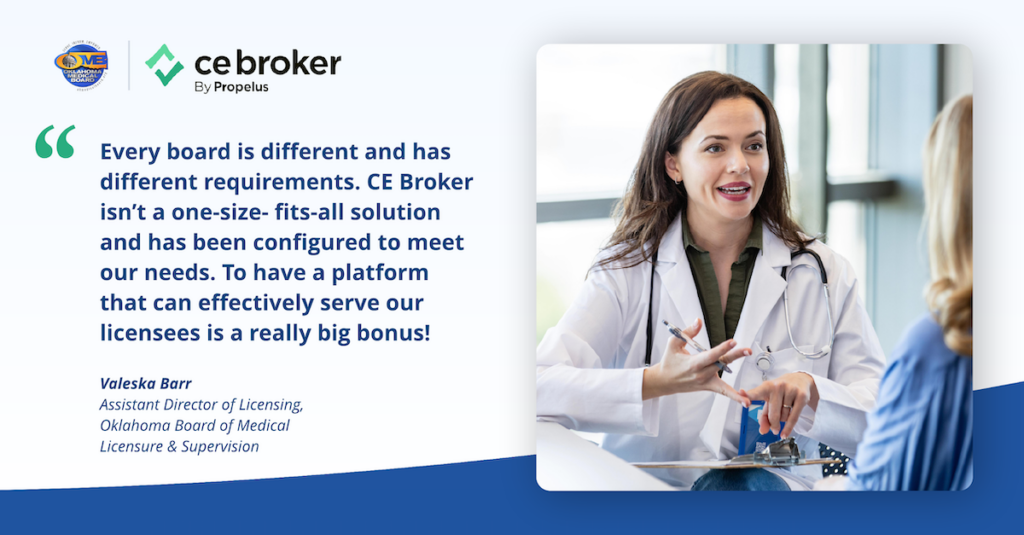 Woman talking with patient